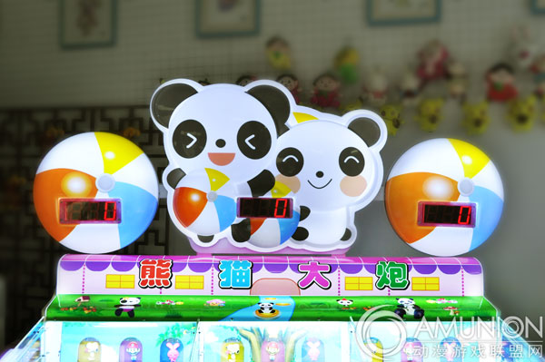 熊猫大炮游戏机顶部吸塑灯箱